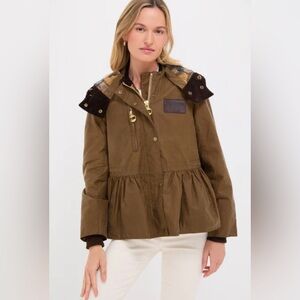 ERDEM x Barbour Dhalia Wax Jacket sand